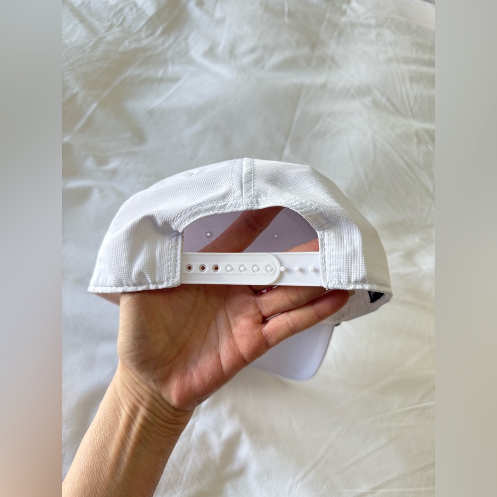 Code Word | Upside Down Rope Hat | White Strap Back Adjustable Cap | NÜTRL - Picture 4 of 7